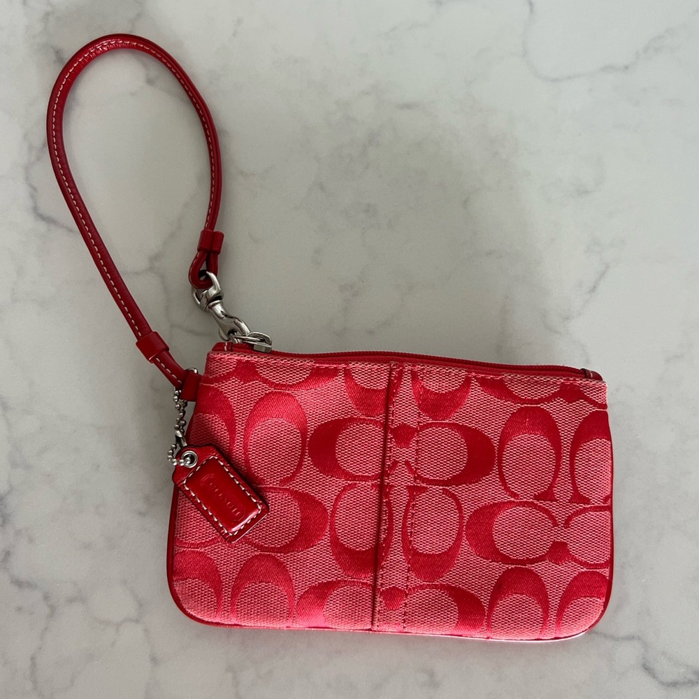 Coach Red Wristlet